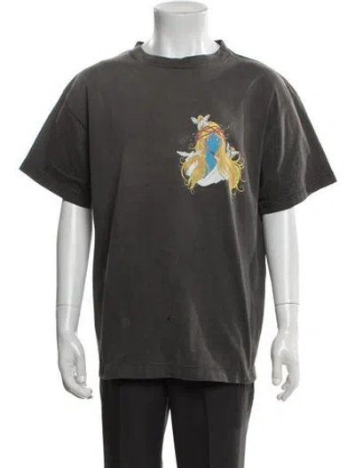 Pre-owned Saint Michael 2023 Blue Face T-shirt W/ Tags In Gray