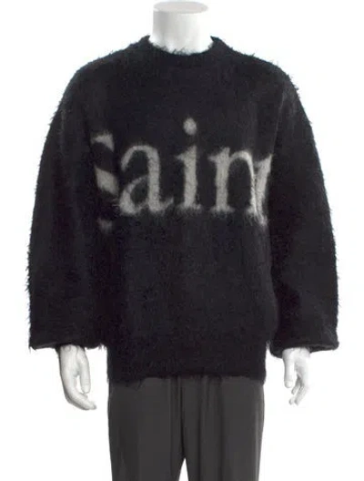 Pre-owned Saint Michael 2023 Graphic Print Pullover In Black