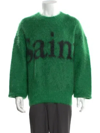 Pre-owned Saint Michael 2023 Graphic Print Pullover In Green