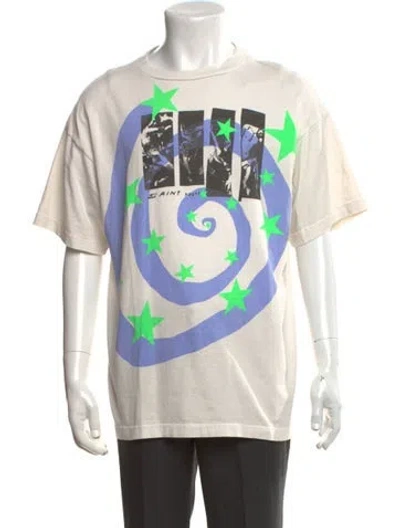 Pre-owned Saint Michael 2023 Graphic Print T-shirt W/ Tags In White
