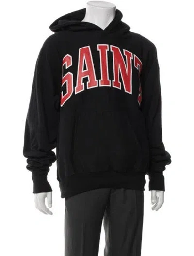 Pre-owned Saint Michael Arch Graphic Print Hoodie In Black
