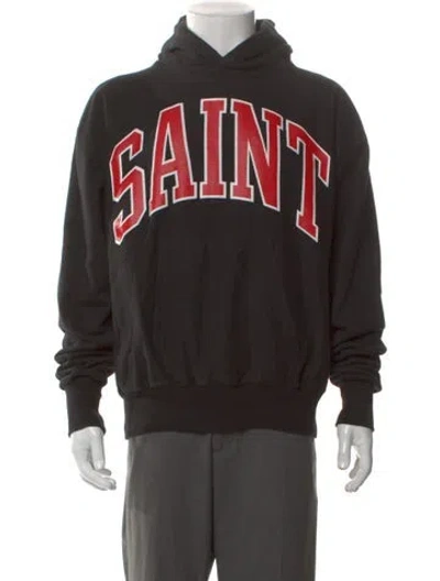Pre-owned Saint Michael Arch Logo Graphic Print Hoodie W/ Tags In Purple