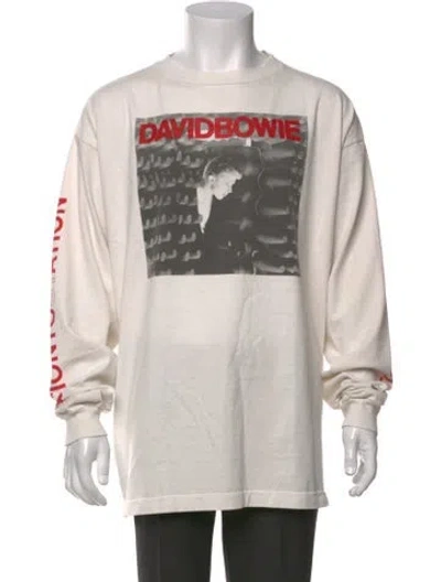 Pre-owned Saint Michael David Bowie Graphic Print T-shirt In Neutrals