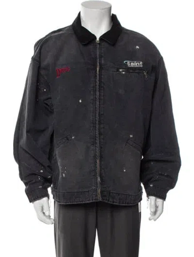 Pre-owned Saint Michael Denim Jacket W/ Tags In Gray