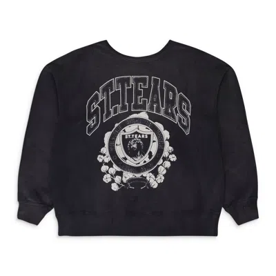Saint Michael Denim Tears Crewneck Black Sweatshirt