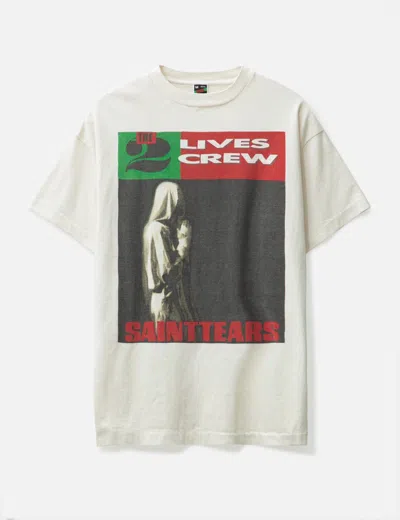 Saint Michael Denim Tears X Saint Mx6 Lives T-shirt In White