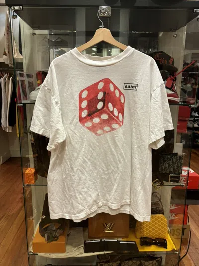 Pre-owned Saint Michael Dice Tee In White
