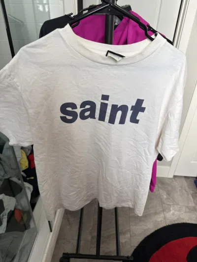 Pre-owned Saint Michael Door T-shirt In White