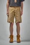 Saint Michael Double Knee Shorts In Brown