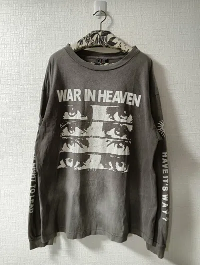 Pre-owned Saint Michael Eyes War In Heaven L/s Tee In Black