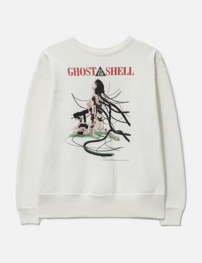 Saint Michael Ghost In The Shell Crewneck Sweatshirt In White