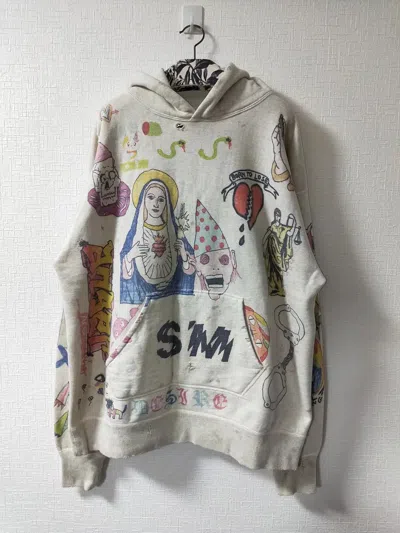 Pre-owned Saint Michael Graffiti Hoodie In Sand