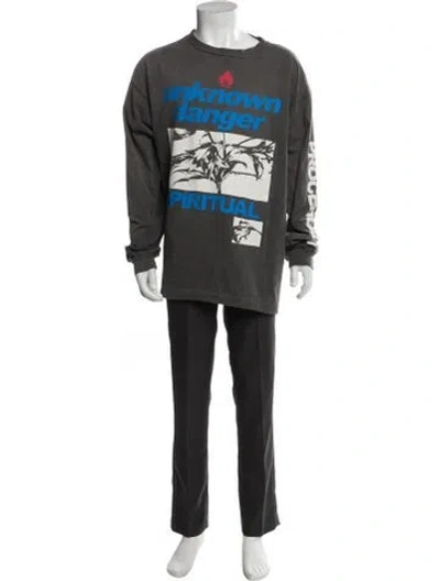 Pre-owned Saint Michael Graphic Print Crew Neck T-shirt W/ Tags In Gray