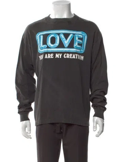Pre-owned Saint Michael Graphic Print Crew Neck T-shirt W/ Tags In Grey
