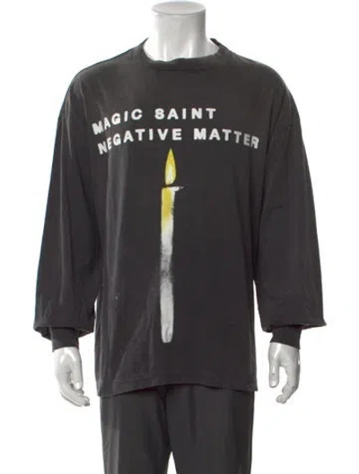 Pre-owned Saint Michael Graphic Print Crew Neck T-shirt W/ Tags In Grey