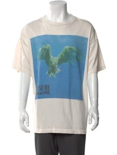 Pre-owned Saint Michael Graphic Print Crew Neck T-shirt W/ Tags In White