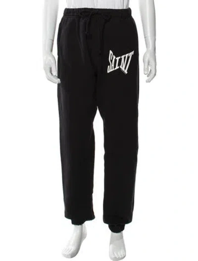 Pre-owned Saint Michael Graphic Print Joggers In Black