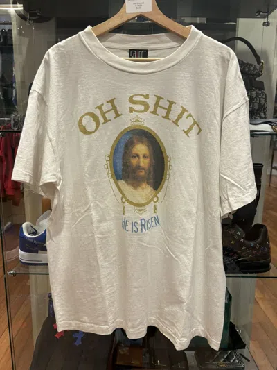 Pre-owned Saint Michael ‘he Is Risen' Tee In White