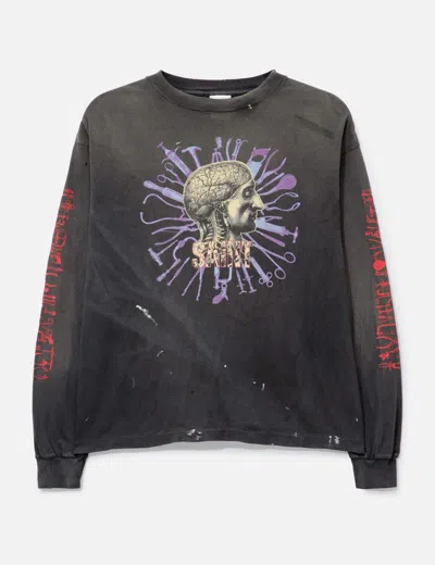 Saint Michael Head Long Sleeve T-shirt In Black