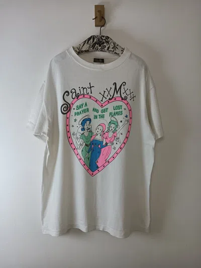 Pre-owned Saint Michael Heart Tee In White