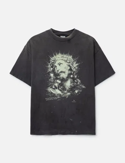 Saint Michael Jesus Short Shirt T-shirt In Gray