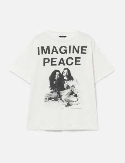 Saint Michael × John Lennon Imagine Peace Short Sleeves T-shirt In White