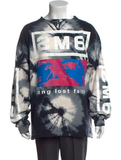 Pre-owned Saint Michael Long Lost Faith Tie-dye Print T-shirt W/ Tags In Blue