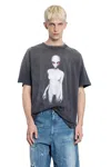Saint Michael Man Black T-shirts & Tank Tops In Gray