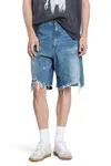 Saint Michael Man Blue Shorts & Skirts In Blue