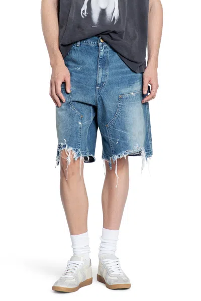 Saint Michael Man Blue Shorts & Skirts