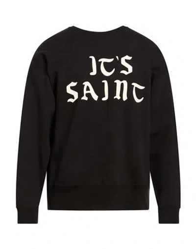 Saint Michael Man Sweatshirt Black Size M Cotton In Multi