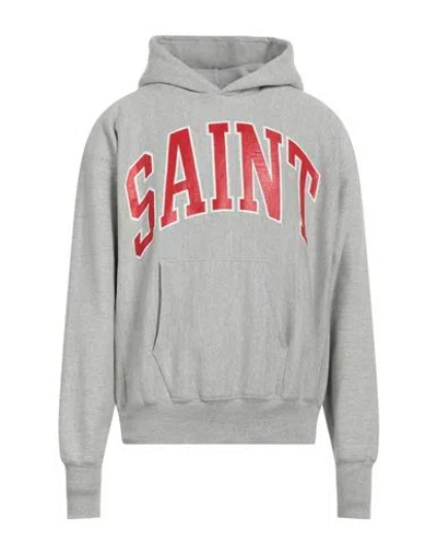Saint Michael Man Sweatshirt Light Grey Size Xl Cotton, Polyester, Viscose In Gray