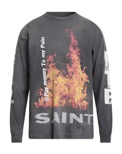 Saint Michael Man T-shirt Lead Size M Cotton In Gray