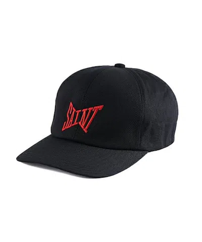 Pre-owned Saint Michael Men's  Logo Cap In Black/red In Multi