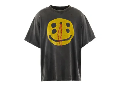 Pre-owned Saint Michael Men's  X Cactus Plant Flea Market Smile Tee Shirt In Black