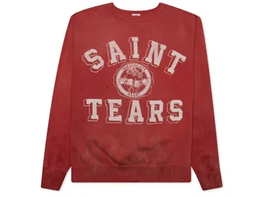 Pre-owned Saint Michael Men's  X Denim Tears Crewneck Sweatshirt In Red