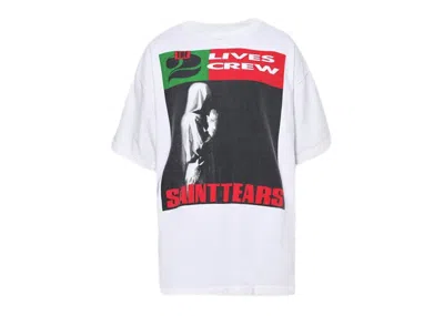 Pre-owned Saint Michael Men's  X Denim Tears Lives Crew T-shirt In White