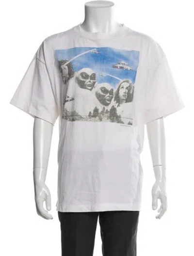 Pre-owned Saint Michael Mount Rushmore Of Aliens Graphic Print T-shirt In White