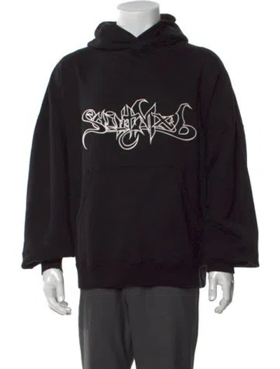 Pre-owned Saint Michael Mx6 Graphic Print Hoodie W/ Tags In Black