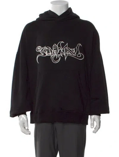 Pre-owned Saint Michael Mx6 Graphic Print Hoodie W/ Tags In Black