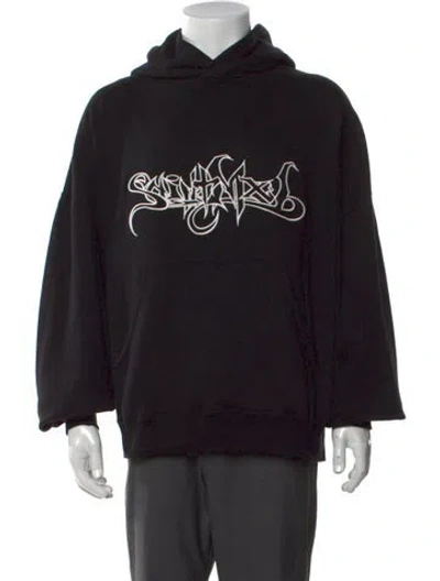 Pre-owned Saint Michael Mx6 Graphic Print Hoodie W/ Tags In Black
