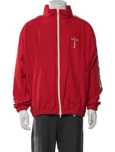 Pre-owned Saint Michael Mystical Garment Graphic Print Jacket In Red