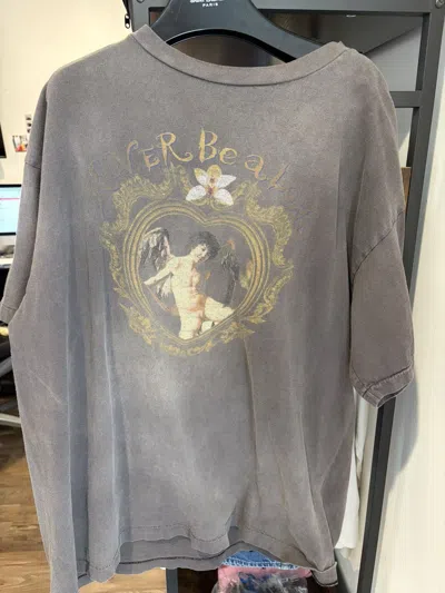 Pre-owned Saint Michael Never B A Love Tee In Brown