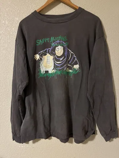 Pre-owned Saint Michael “psychic Storm” Long Sleeve In Black