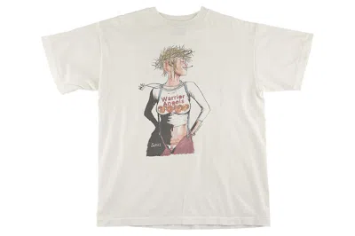 Pre-owned Saint Michael Punk Girl T-shirt White
