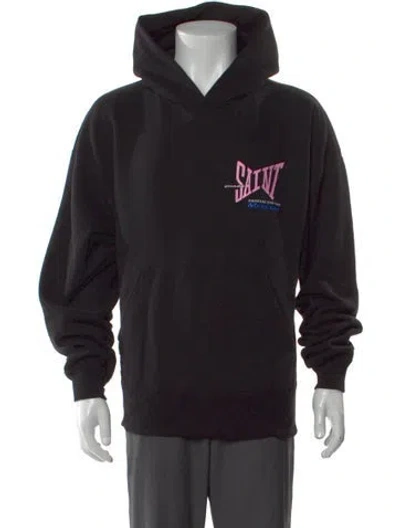Pre-owned Saint Michael Ribon Graphic Print Hoodie W/ Tags In Black