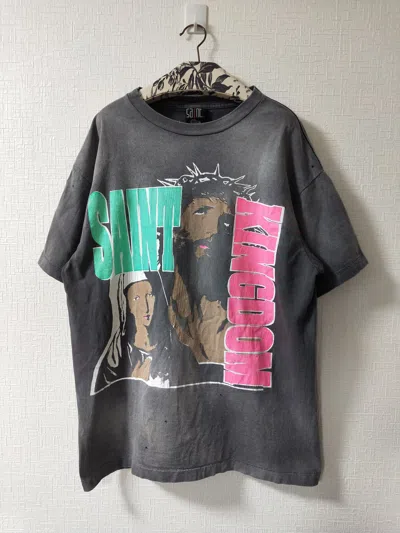 Pre-owned Saint Michael Saint Kingdom Tee In Washed Black