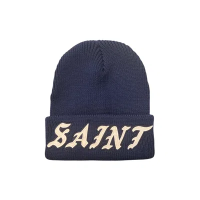 Pre-owned Saint Michael Saint Knit Cap 'navy' | Blue | Men's Size Onesize