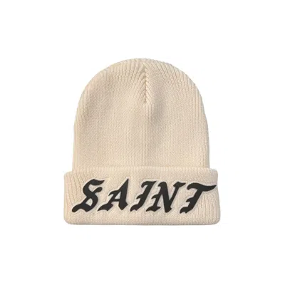 Pre-owned Saint Michael Saint Knit Cap 'white' | Men's Size Onesize