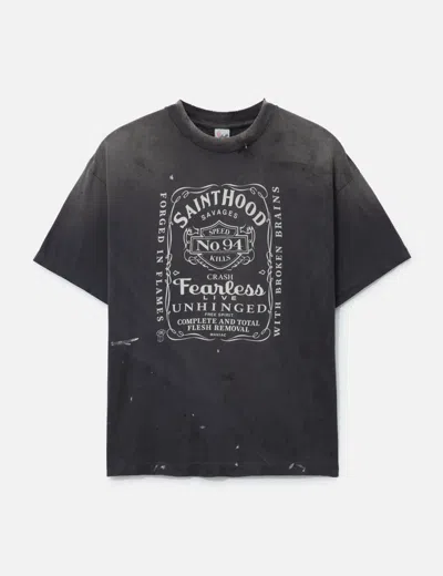 Saint Michael Saint Mxxxxxx × Neighborhood Sthd.fearless Short Sleeve T-shirt In Black